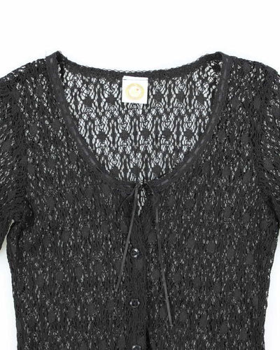 Vintage 90s Rubber Ducky Lace Cover-Up Top - S