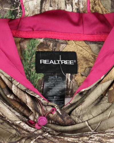 Vintage Y2K Women's Real Tree Embroidered Logo Camouflage Hoodie - S