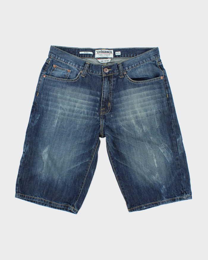 Vintage 2000's ECKO ULTD Wide Leg Dark Wash Denim Shorts - W34 L13