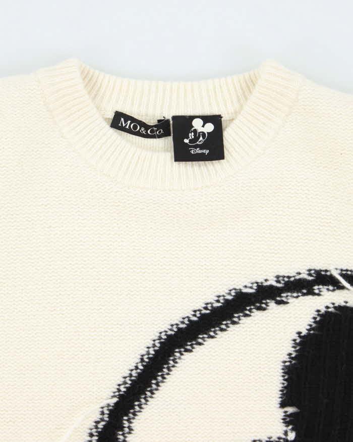 Vintage MO & CO Mickey Mouse Graphic Print Wool Blend Knit Jumper - L