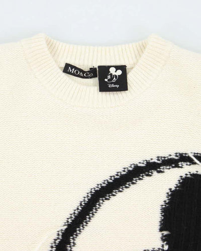 Vintage MO & CO Mickey Mouse Graphic Print Wool Blend Knit Jumper - L