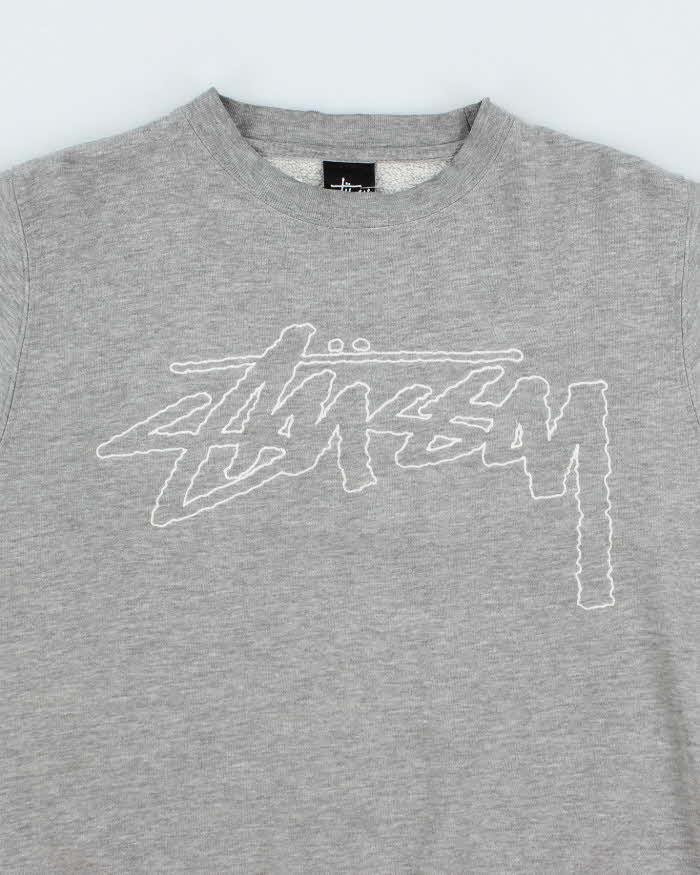 Vintage 2000's Stussy Pencil Graphic Sweatshirt - S