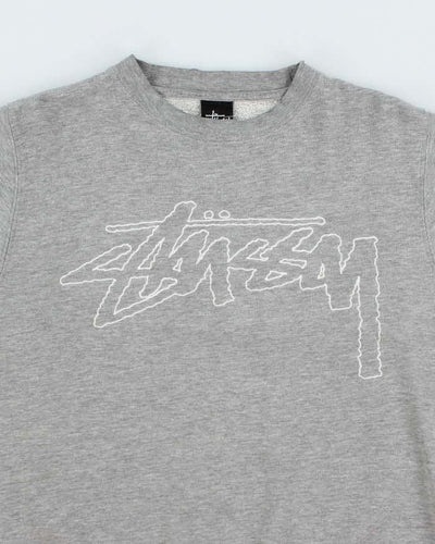 Vintage 2000's Stussy Pencil Graphic Sweatshirt - S