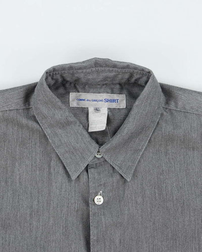 Comme Des Garcons Black and Grey Block Long SLeeve Shirt - M