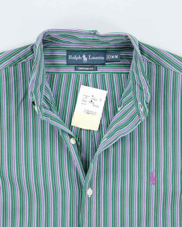 Vintage 90s Ralph Lauren Deadstock Striped Long Sleeve Shirt - M