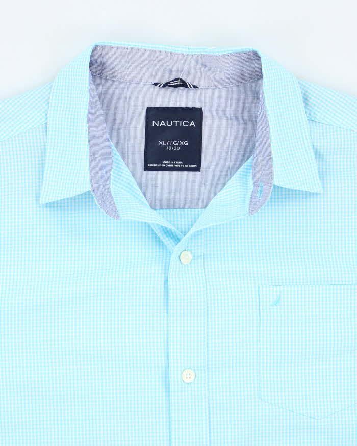 Vintage Nautica Checked Long Sleeve Shirt - XL