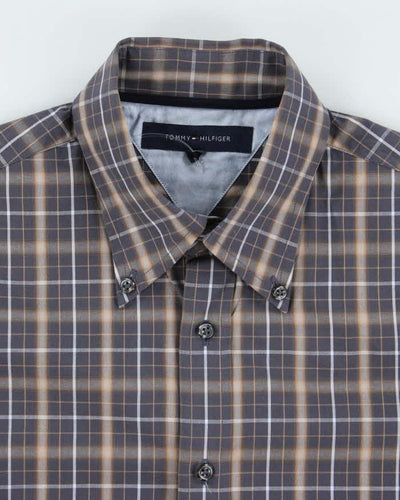 Vintage Tommy Hilfiger Checked Long Sleeve Oversized Shirt - S