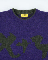 Vintage Y2K X+Y Graphic Printed Chunky Wool Blend Knit Jumper - L