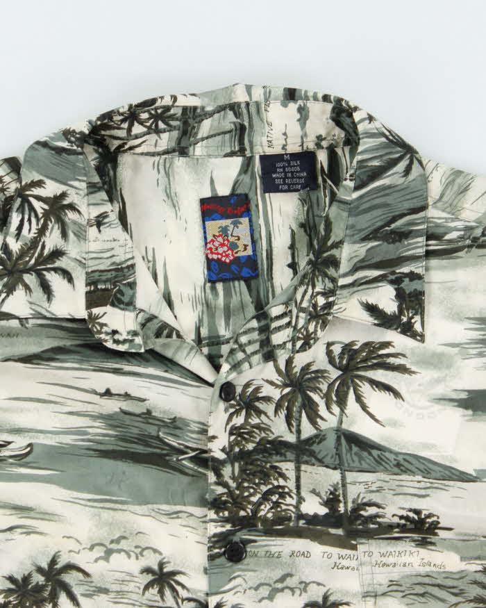 Vintage Montage Tropics Silk Hawaiian Shirt - M