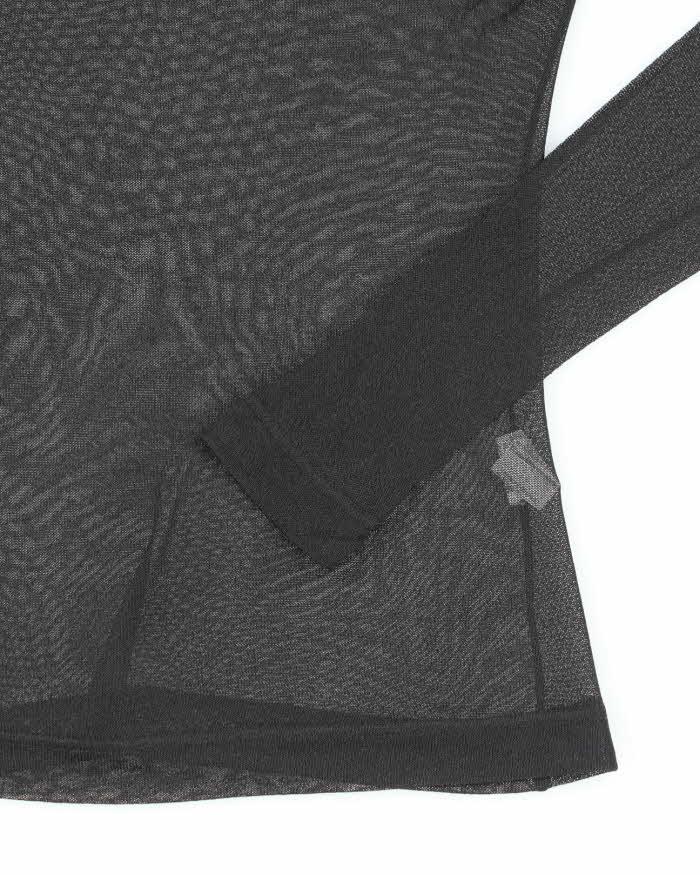 Vintage Y2k 00s M Collection Mesh Cowl Neck Top - M