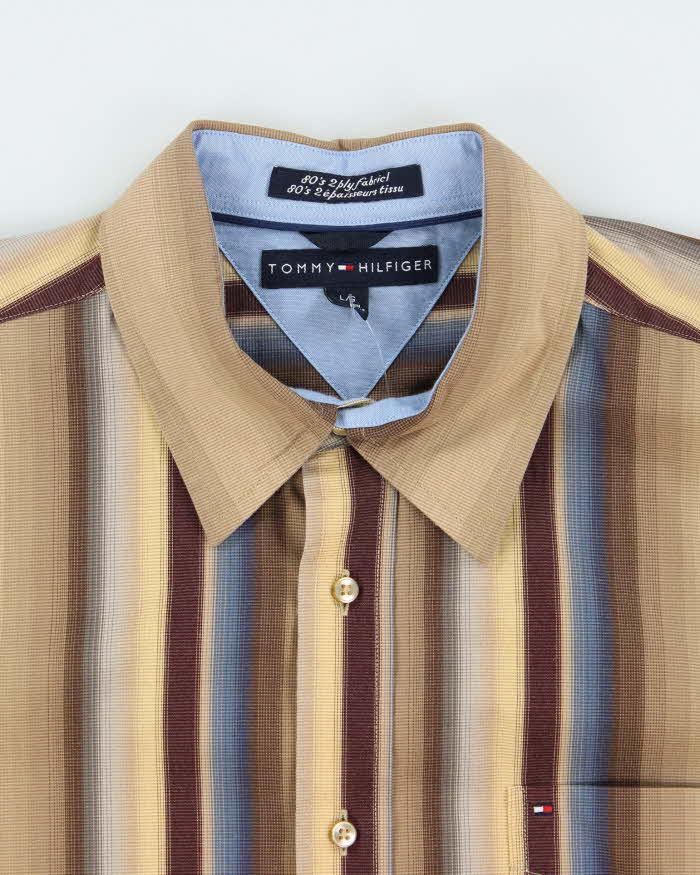 Vintage Tommy Hilfiger Stripe Long Sleeve Oversized Shirt - L