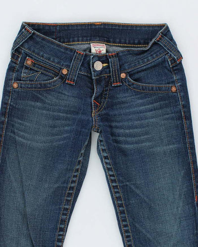 Y2K True Religion Flared Ultra Low Cut Dark Wash Jeans - S