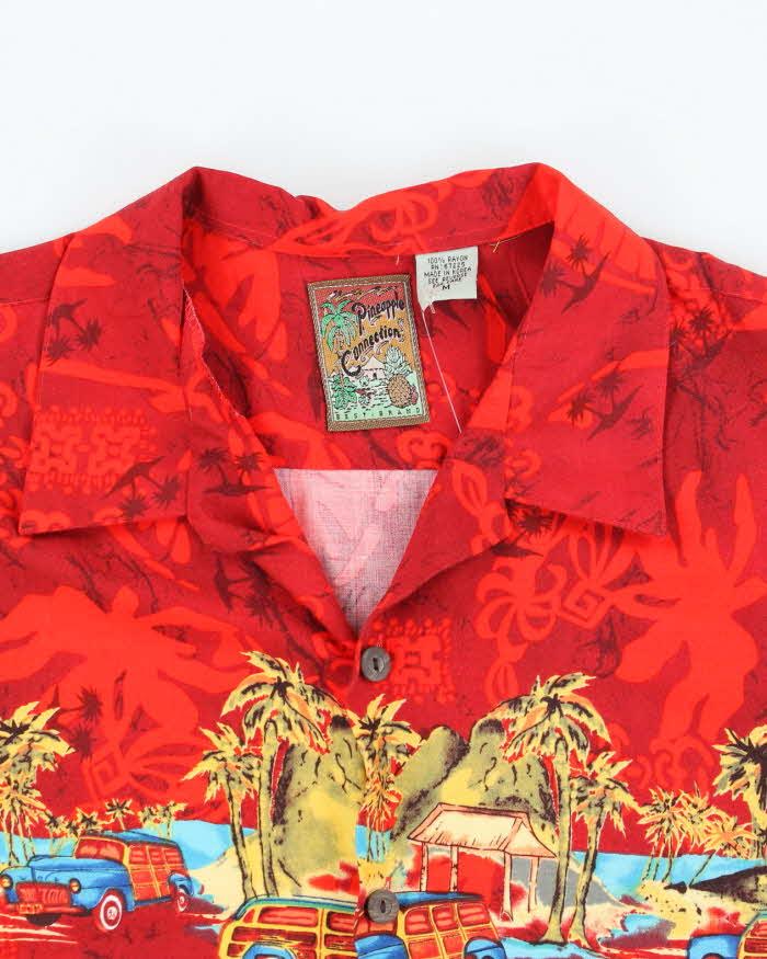 Vintage Pineapple Connection Oversized Hawaiian Shirt - M