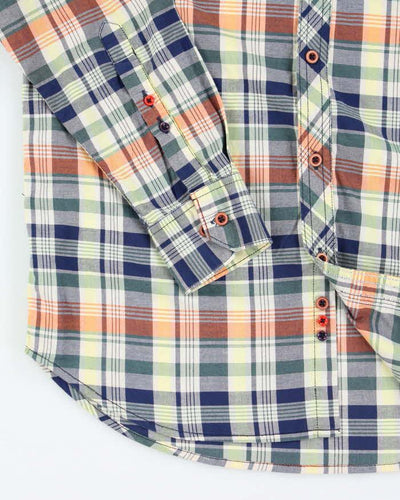 Vintage Hermes Colourful Check Shirt - L