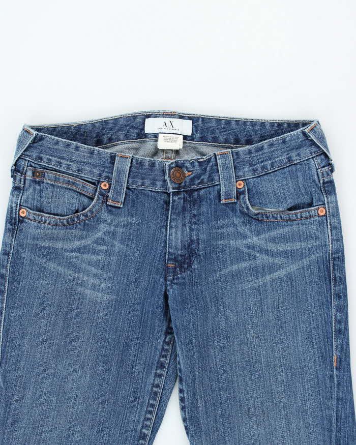 Y2k 00s Armani Exchange Flared Medium Wash Jeans - W32 L34 – Rokit