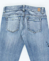 Y2k 00s Guess Low Rise Embroidered Flared Jeans - W29 L32
