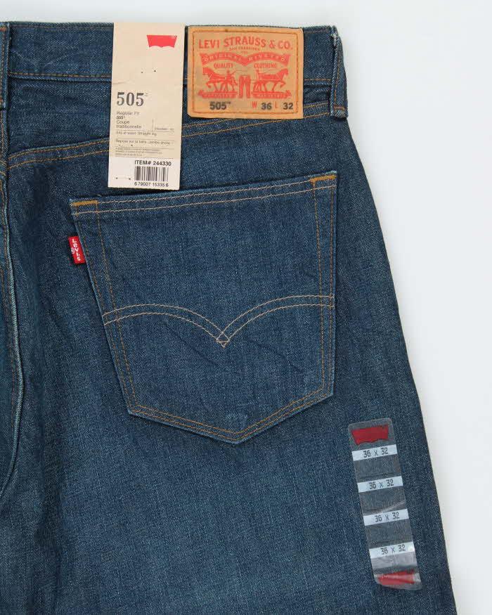 Vintage DSWT Levi's 505 Dark Wash Denim Jeans - W38 L33