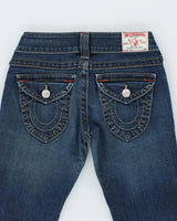 Y2K True Religion Flared Ultra Low Cut Dark Wash Jeans - S