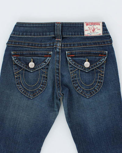 Y2K True Religion Flared Ultra Low Cut Dark Wash Jeans - S