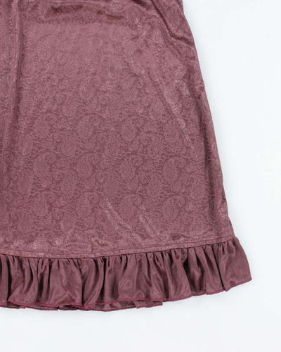 Vintage Y2k 00s Purple Frilly Halter Slip Dress - S