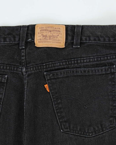 Vintage 80's Levi's Relaxed Fit Orange Tab Black Wash Jeans - W34 L32