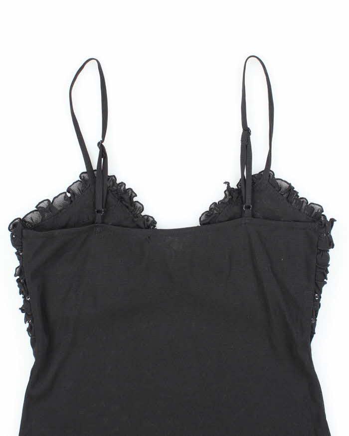 Vintage Y2k 00s Sirens Mesh Sequin Cami - S