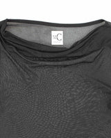 Vintage Y2k 00s M Collection Mesh Cowl Neck Top - M