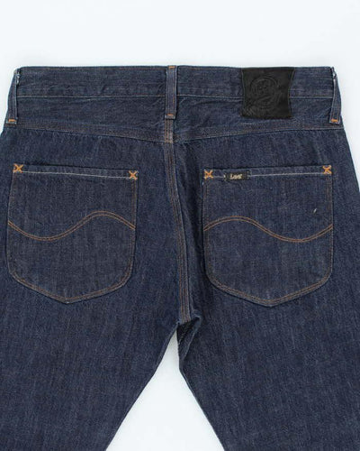 Vintage 90's Lee Dark Wash Raw Denim Jeans - W32 L33