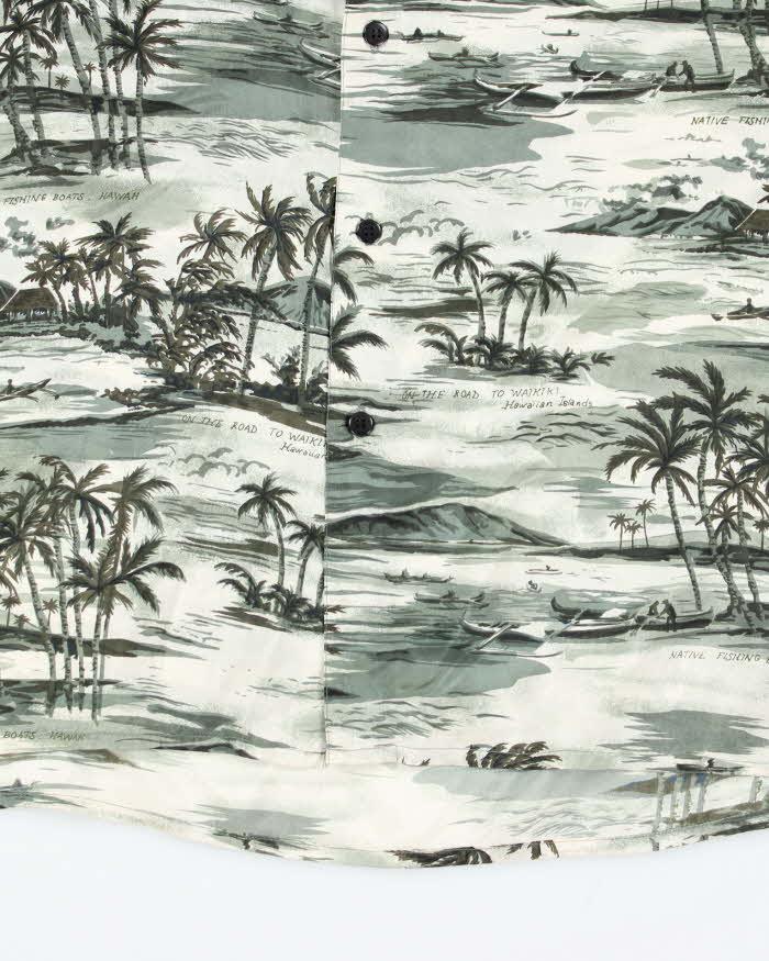 Vintage Montage Tropics Silk Hawaiian Shirt - M