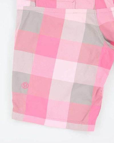 Vintage Y2k 00s Lululemon Checked Beach Shorts - M