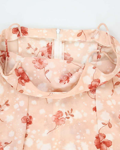 Vintage 90s Floral Sheer Maxi Dress - S