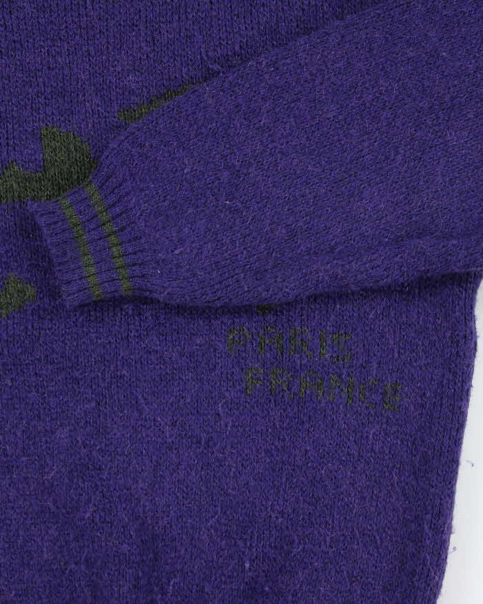 Vintage Y2K X+Y Graphic Printed Chunky Wool Blend Knit Jumper - L