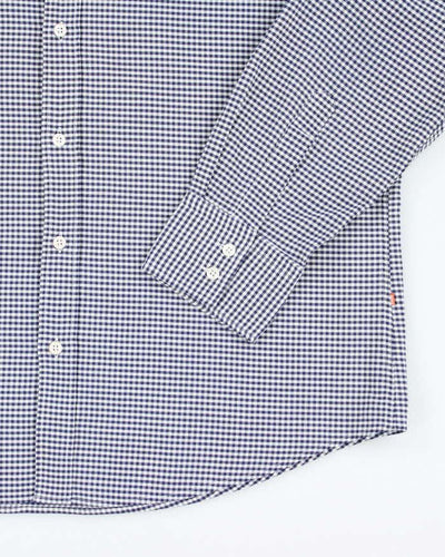 Vintage Hugo Boss Checked Long Sleeve Shirt - L