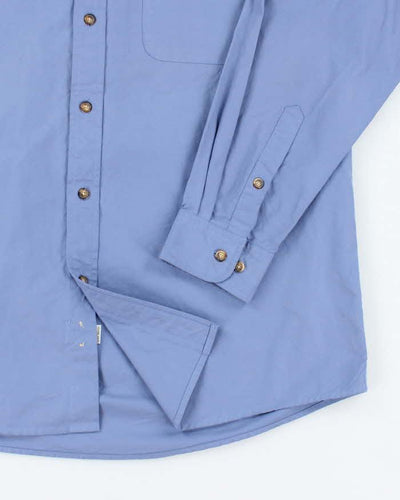 Vintage Orvis Plain Blue Long Sleeve Shirt - XL