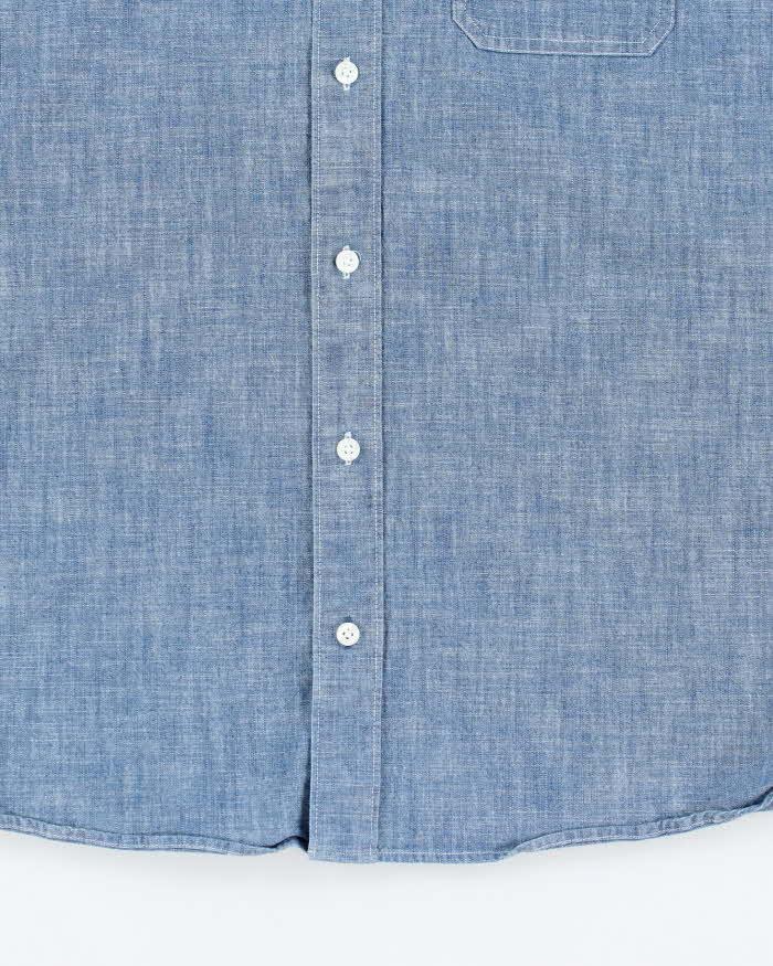 Vintage L.L. Bean Short Sleeve Medium Wash Denim Shirt - L