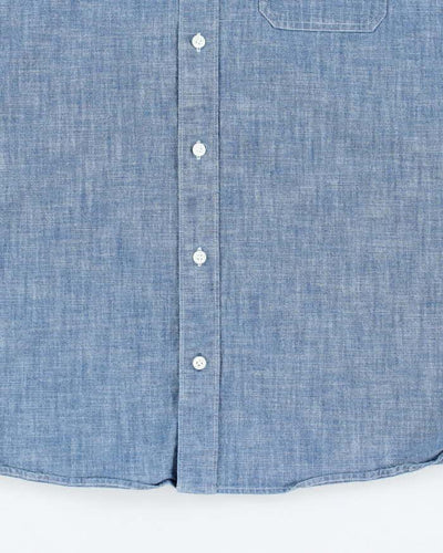 Vintage L.L. Bean Short Sleeve Medium Wash Denim Shirt - L