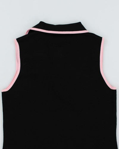 Y2k 00s Belldini Black Zip-up Knit Top - XL
