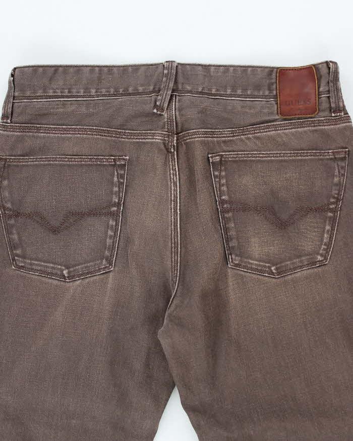 Vintage Y2k 00s Guess Brown Jeans - W34 L32