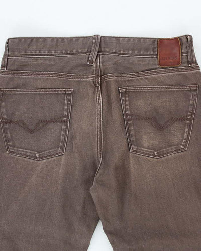 Vintage Y2k 00s Guess Brown Jeans - W34 L32