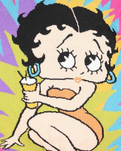 Vintage Y2K Betty Boop Colourful Big Graphic Knit Jumper - M