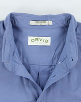 Vintage Orvis Plain Blue Long Sleeve Shirt - XL