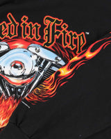 Vintage 2000's Forged in Fire Flamed Sleeved Long-sleeved T-Shirt - M