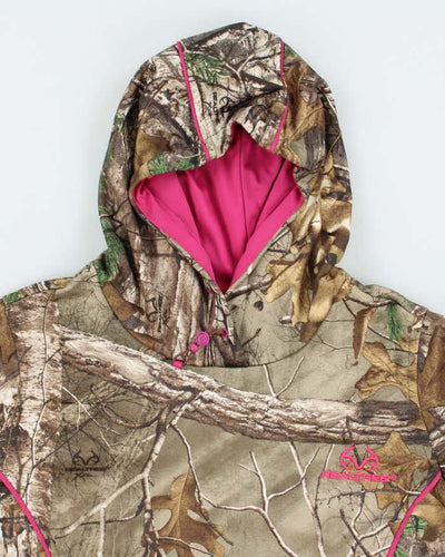 Vintage Y2K Women's Real Tree Embroidered Logo Camouflage Hoodie - S