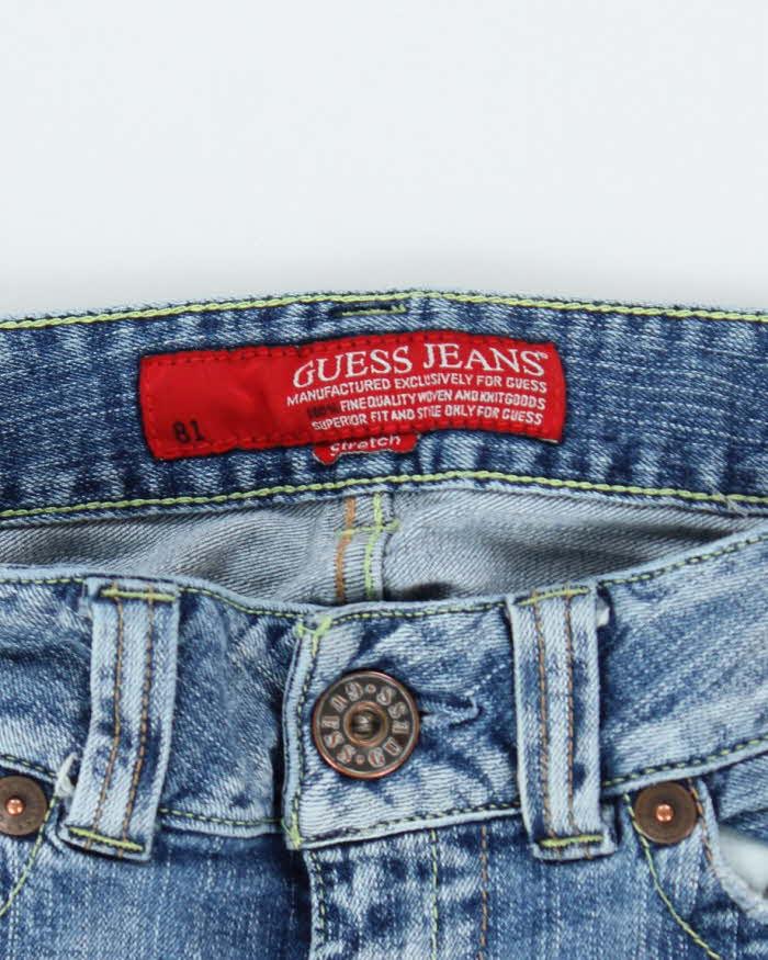 Y2k 00s Guess Low Rise Embroidered Flared Jeans - W29 L32