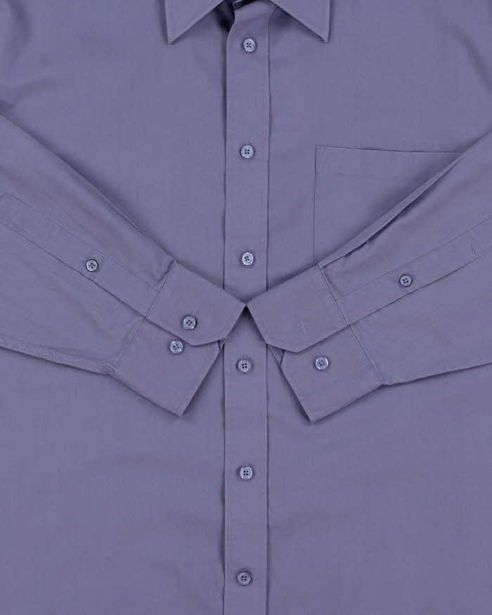 Vintage 1990s Givenchy Monsieur Violet Long Sleeve Dress Shirt - M