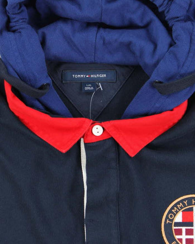 Vintage Y2K Tommy Hilfiger Small Crest Hoodie - L