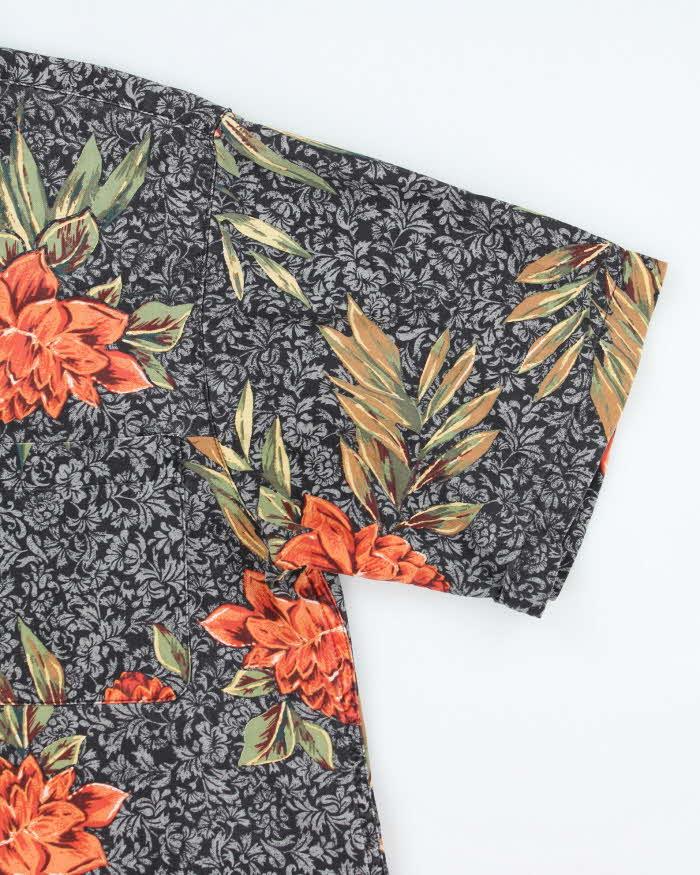 Vintage Island Shores Silk Hawaiian Shirt - L