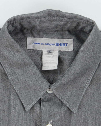 Comme Des Garcons Black and Grey Block Long SLeeve Shirt - M