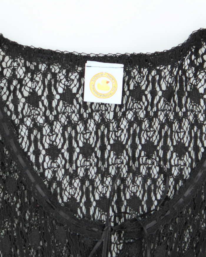 Vintage 90s Rubber Ducky Lace Cover-Up Top - S