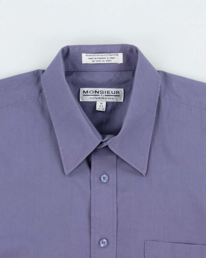 Vintage 1990s Givenchy Monsieur Violet Long Sleeve Dress Shirt - M
